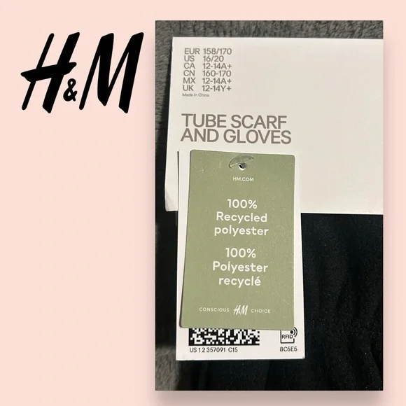 H&M Set of Tube Scarf and Gloves - Picture 3 of 6